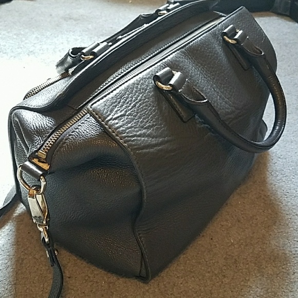 Kate Spade gray leather satchel - Picture 2 of 8